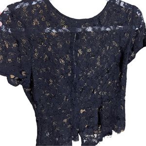 Preloved, Forever 21, Large, Black lace top.